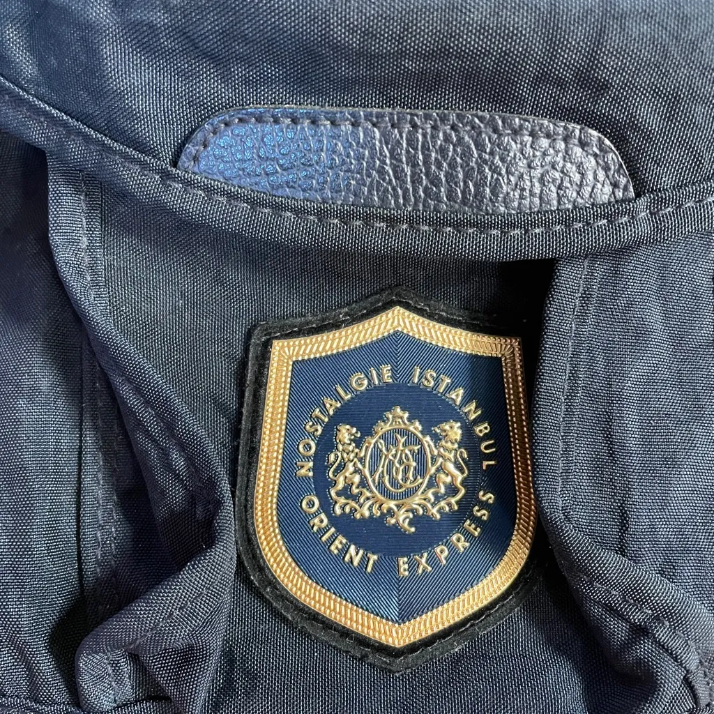 Vintage Nostalgie Istanbul Orient Express Crest Belt Bag Crossbody Fanny Pack 💛🎀 Blue - Image 9