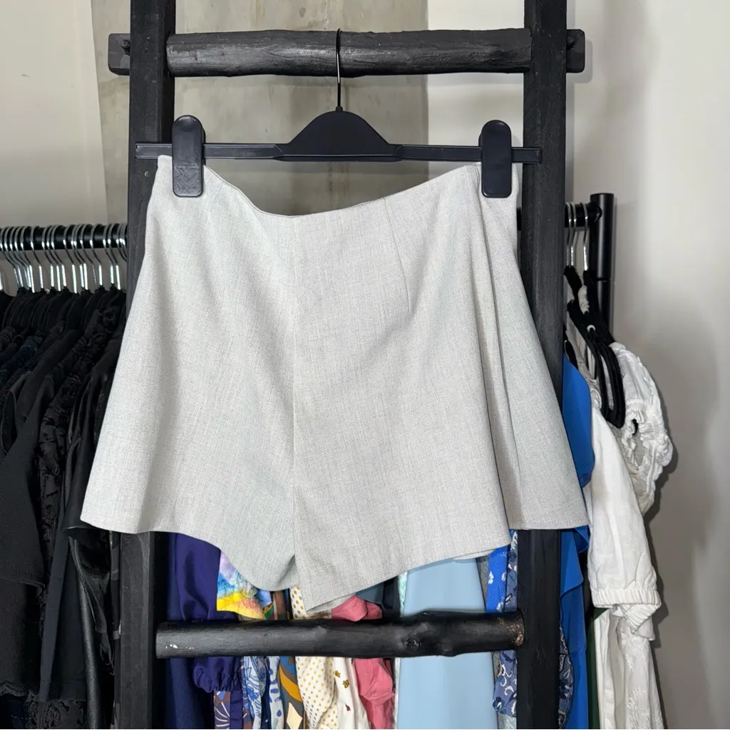 Zara Light Grey Pleated Micro Mini Skort - Image 10