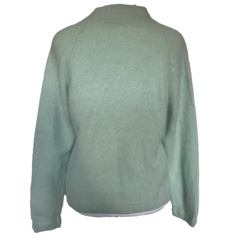 Vintage Chaus Angora Mock Neck Sweater Size M Seafoam Green Size M - Image 6