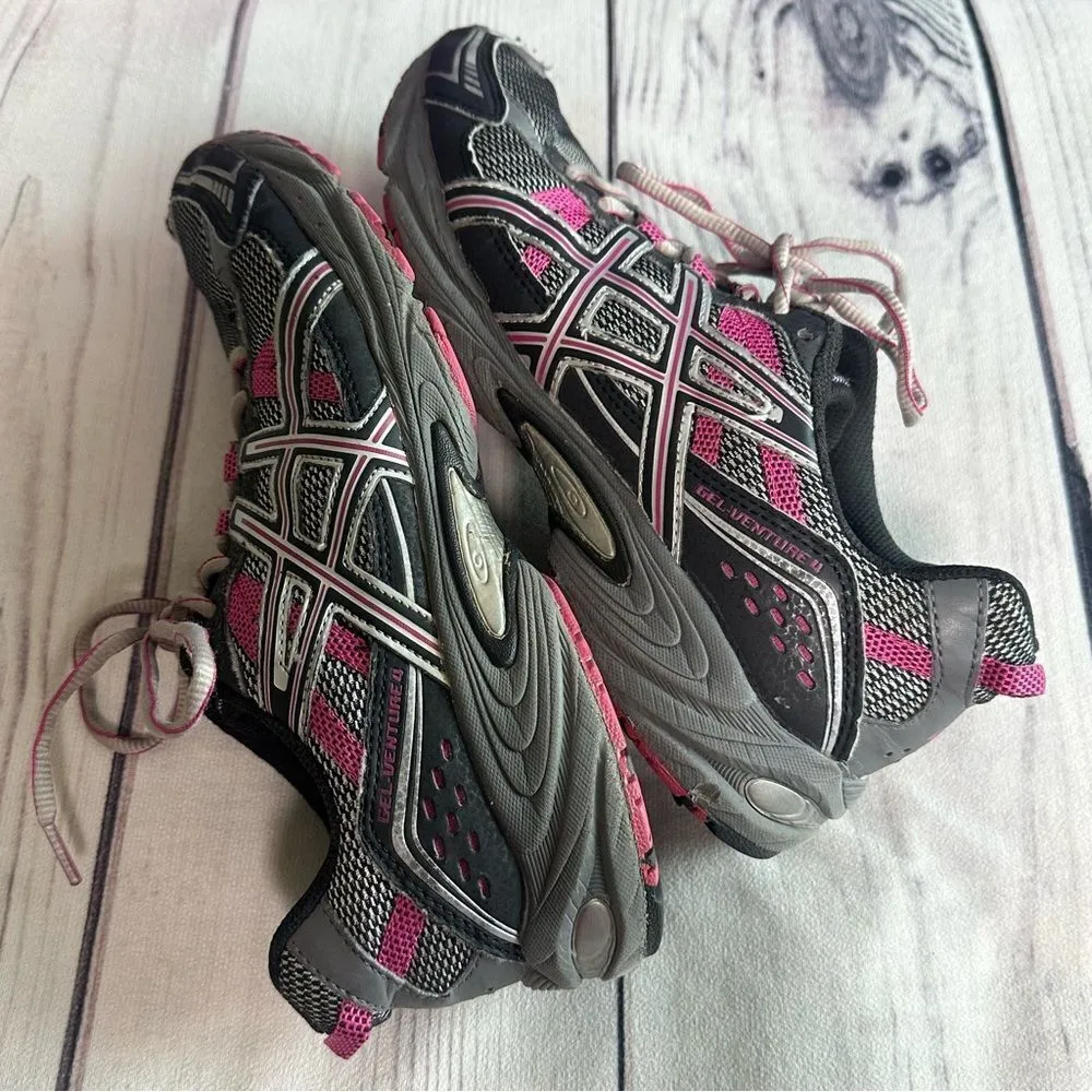 Asics Gel Venture 4 Trail Running Shoes Grey, Pink, Silver T383N Women Sz 11.5 - Image 5