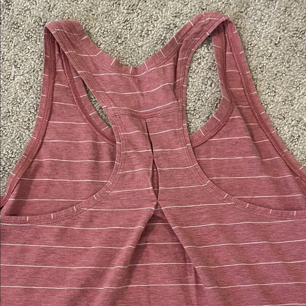Lululemon Striped Pink Racerback Athletic Tank Top - Image 4