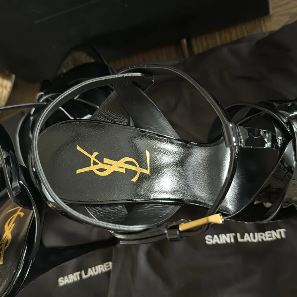 Saint Laurent Tribute T-Strap Platform Sandal, 38.5 EU/8.5US, Brand new, $1,150 - Image 11