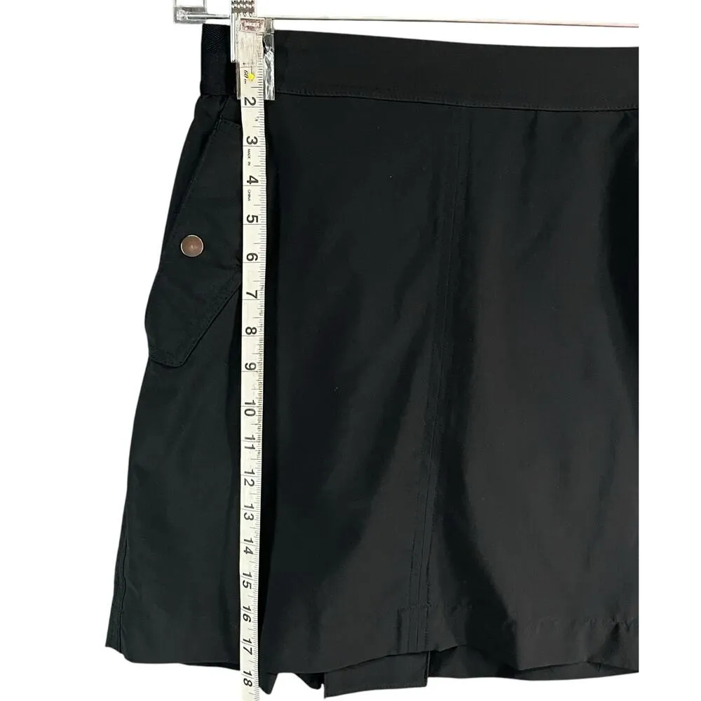 Athleta Vienna Cargo Skort Skirt 4 Black Pockets UPF50+ Golf Tennis Travel - Image 8