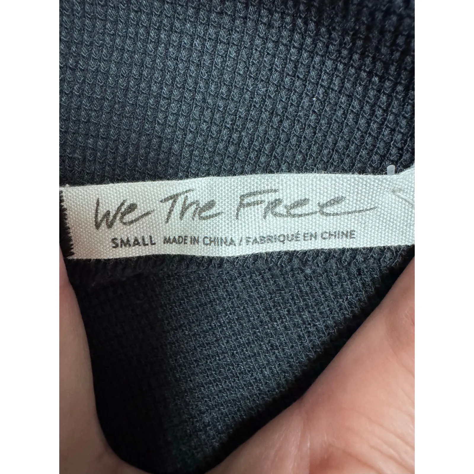 Free People We The Free Black Off Shoulder Top Small Gothic Boho Long Sleeve - Image 6