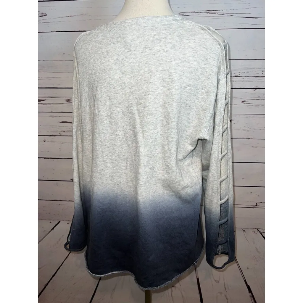 Victorias Secret PINK Pullover Sweatshirt Small Ombre‎ Sexy Cut Out Long Sleeve - Image 5