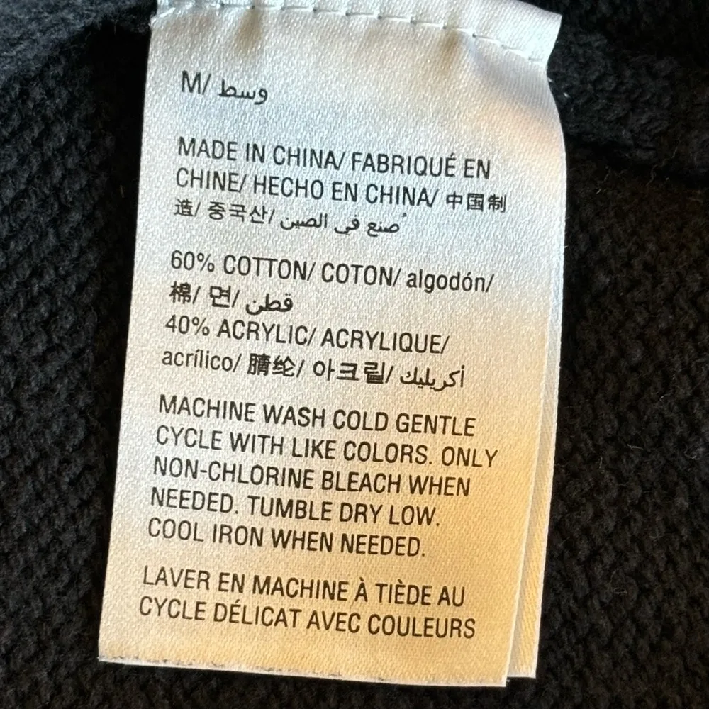 Style & Co. Women's Jacquard Fringe Pull Over Sweater, Medium, Deep Black - Image 5