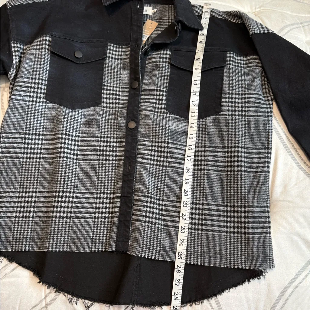 BKE denim and pieced flannel jacket - Image 6