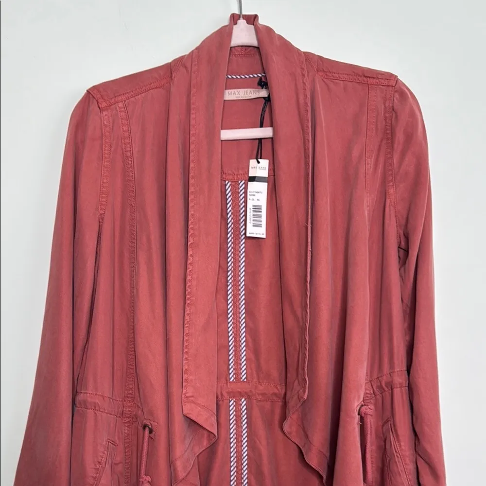 Max Jeans Rust Open Jacket with Drawstring Pockets Size XS - Image 6