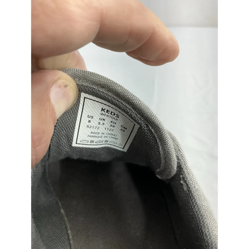 Womans Keds Softerra Comfort Sneakers 8 Gray Lace Up WF67058 - Image 6
