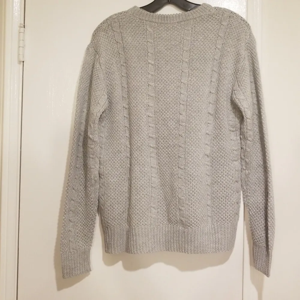 💕RAILS💕 Natasha Dove Cable Knit Sweater Grey Medium M NWT - Image 6