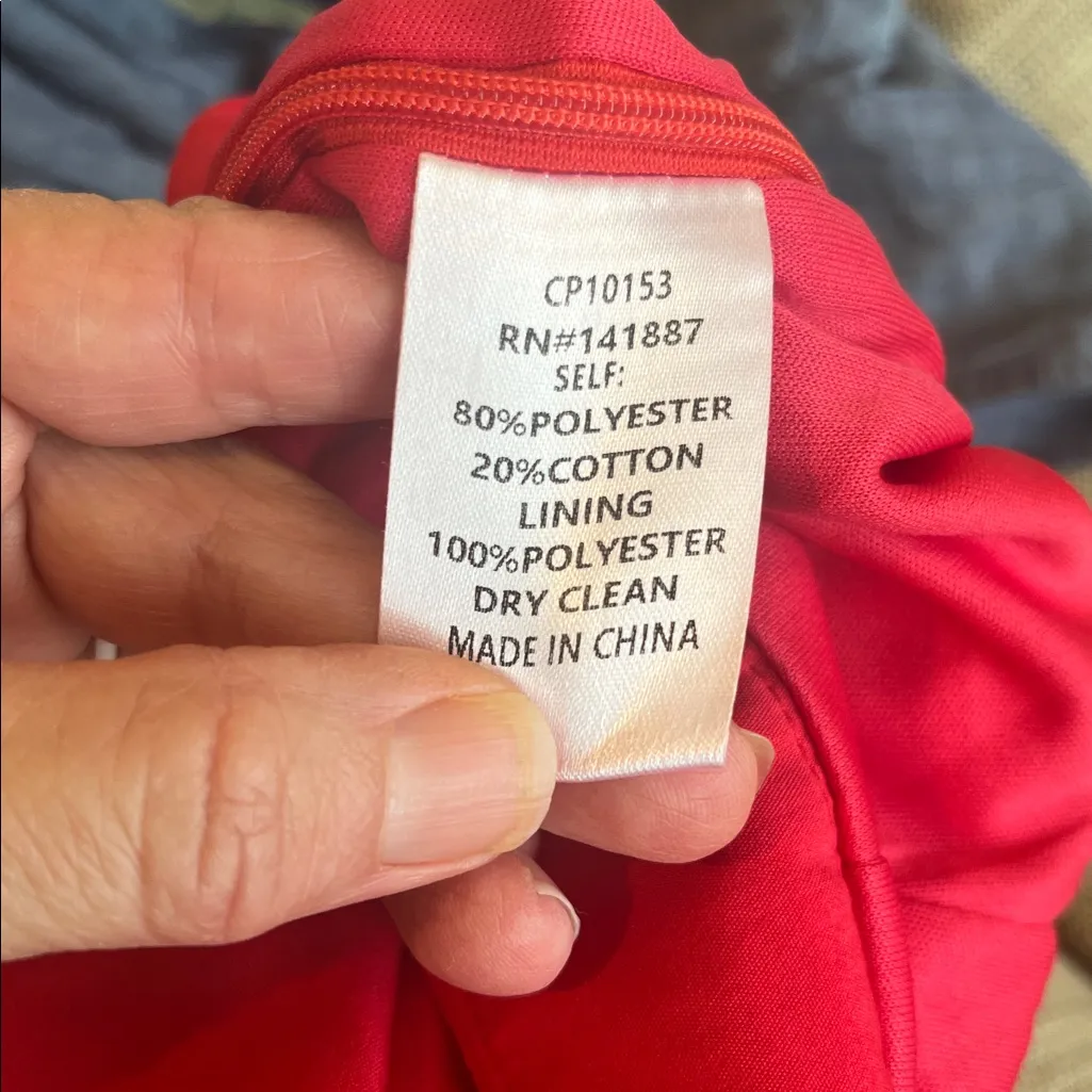 TCEC Game Day Red Shorts White Ric Rac  at Pockets Hem New - Image 5