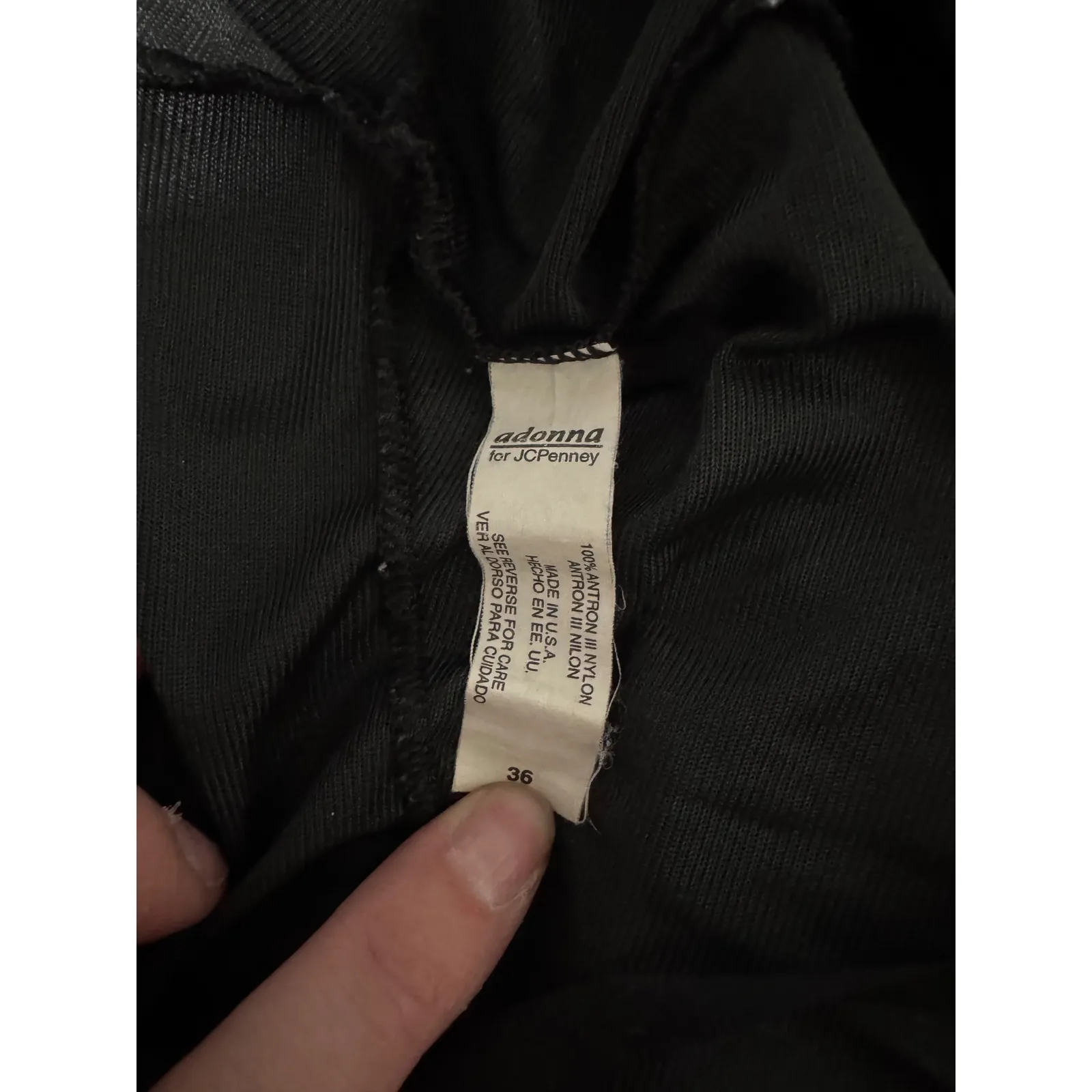 Adonna for JcPenney Black Velvet Lace Trim Slip Dress Lingerie Party Cocktail 36 Size M - Image 4