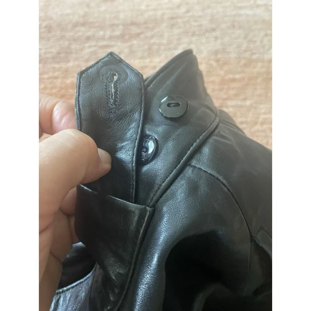 Vintage Forenza West Bay High Rise Genuine Leather Lined Pants | Black | Size 10 - Image 10