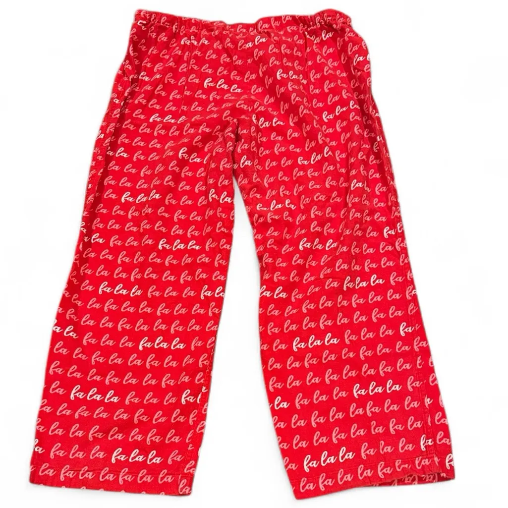 JCREW FA LA LA RED FLANNEL PAJAMA BOTTOMS XL - Image 4