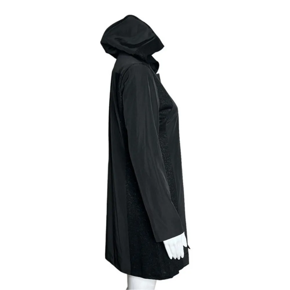 Can Can Jacket Women Medium Black Fit & Flare Glitter Accents Neutral Minimalist - Image 2