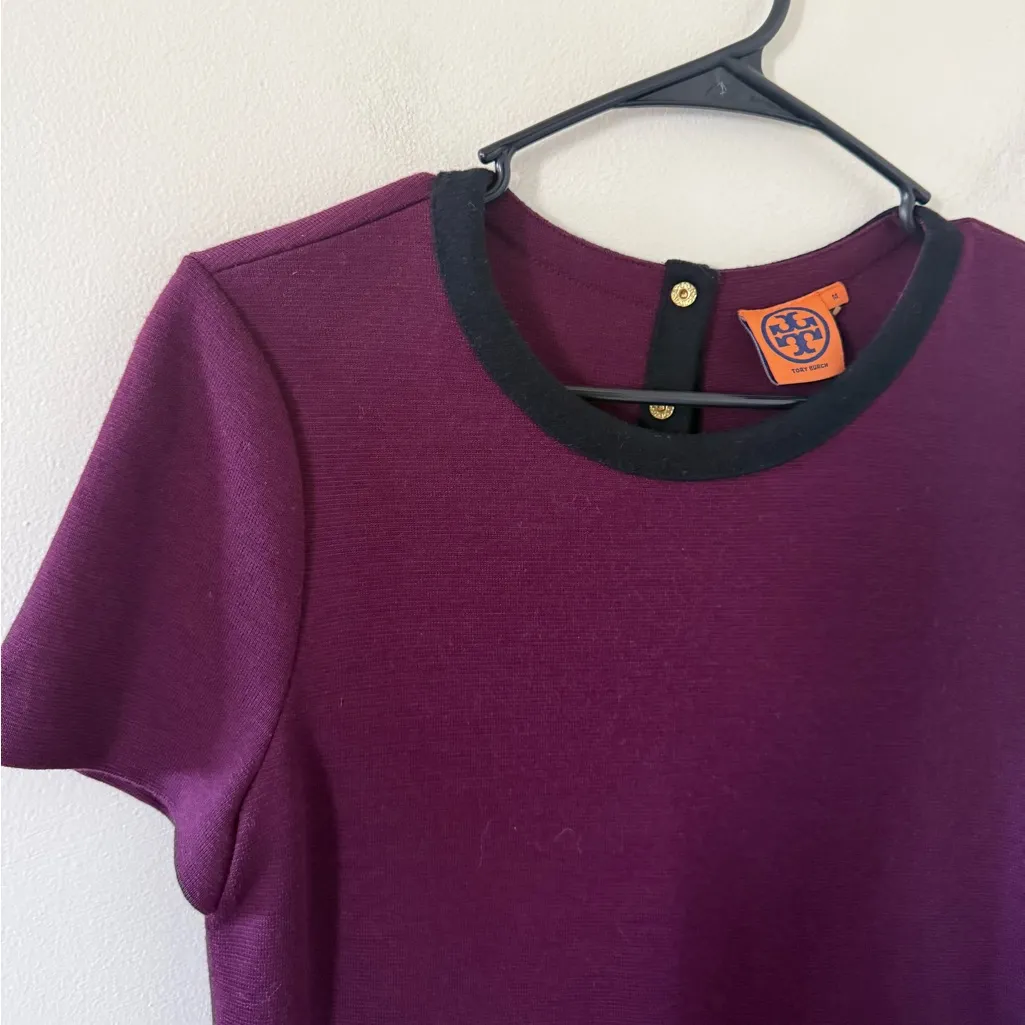 Tory Burch Anthea Burgundy Wool Shift Dress - Image 7