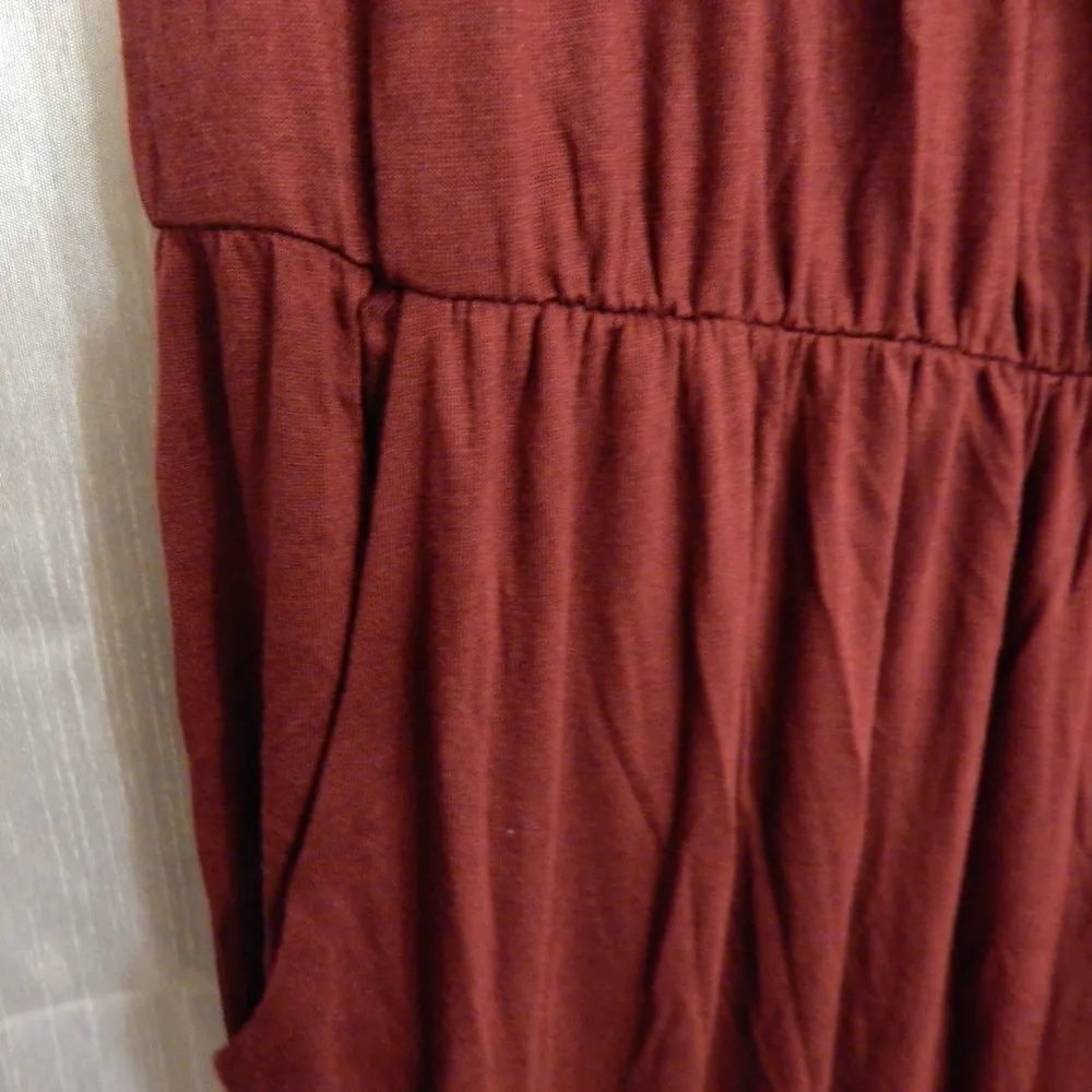 Evelie Burgundy Jumpsuit Size 1X - Image 10