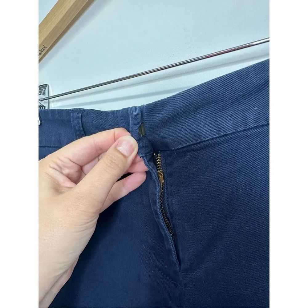 J. Crew Shorts Womens 2 Navy Blue‎ Chino With Pockets Blue - Image 5