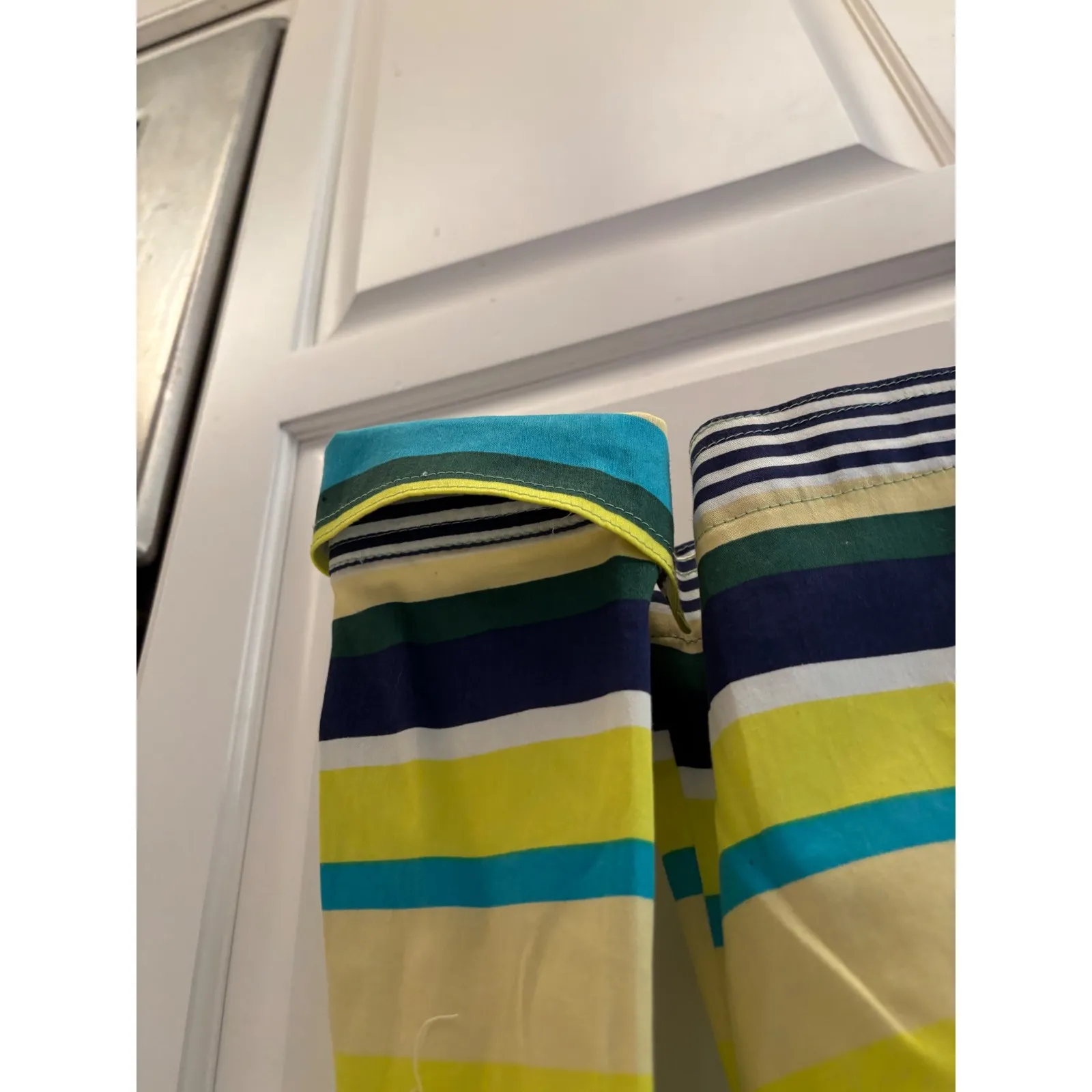 AMPM Striped Button Up Shirt‎ Long Sleeve Yellow Blue Green Navy Size S - Image 5