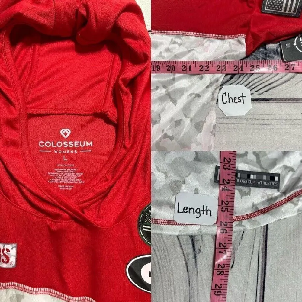 NWT Georgia Bulldogs Women’s Lightweight Hoodie Sz Large Camo Military - Image 2