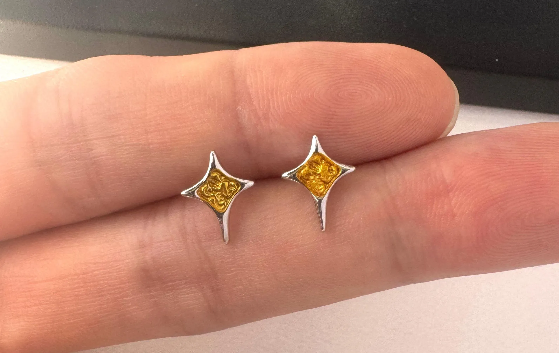 Star Stud Earrings for Men Women Streetwear Unisex Style Silver - Image 5