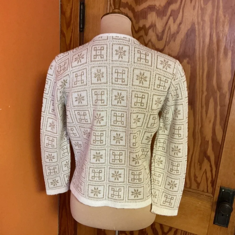 Vintage 60s patchwork print cardigan - Image 12