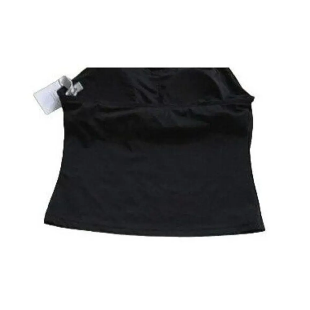 NWT Andie The Baja Tankini Tie Neck Swim Top Medium Bust Support S Black #3501 - Image 10