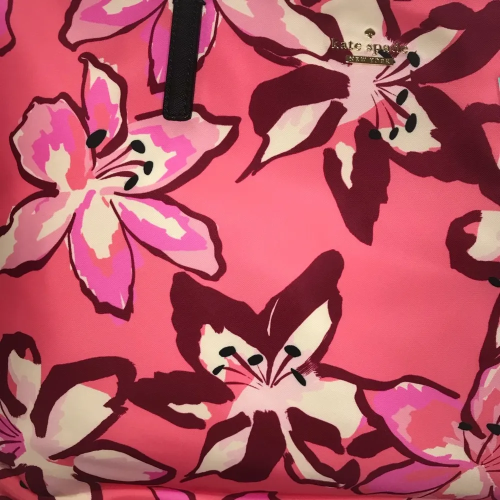 Kate Spade Baby Bag Harmony Baby Bag in Tiger Lily Floral Pink New w/ Tags NWT - Image 8