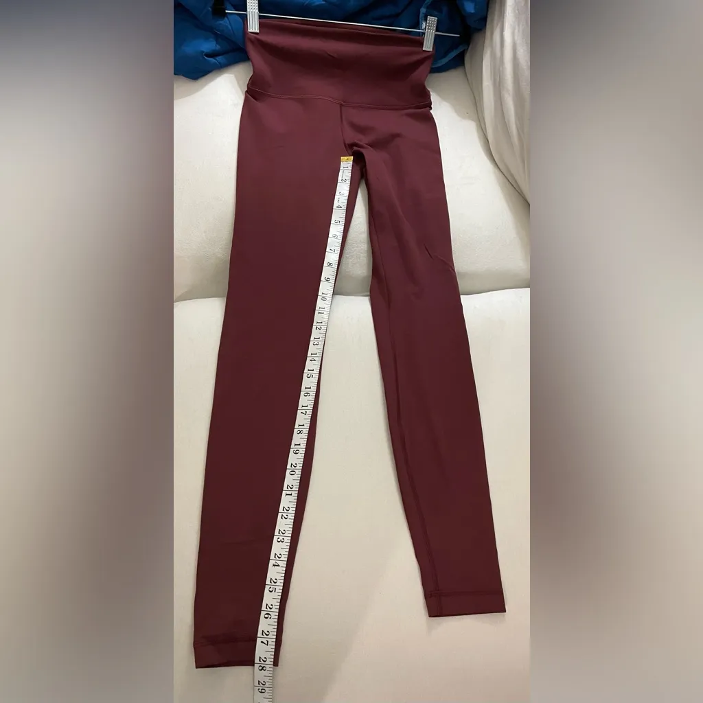 Lululemon Wunder Train High Rise Tights Everlux Wine Color Size 6 - Image 6