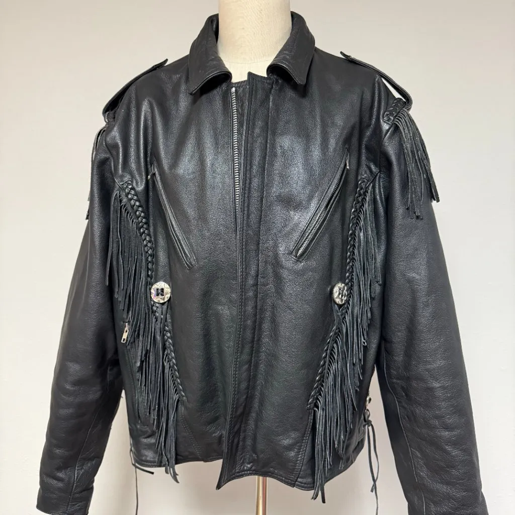 VTG Leather Jacket Black Size undefined - Image 2