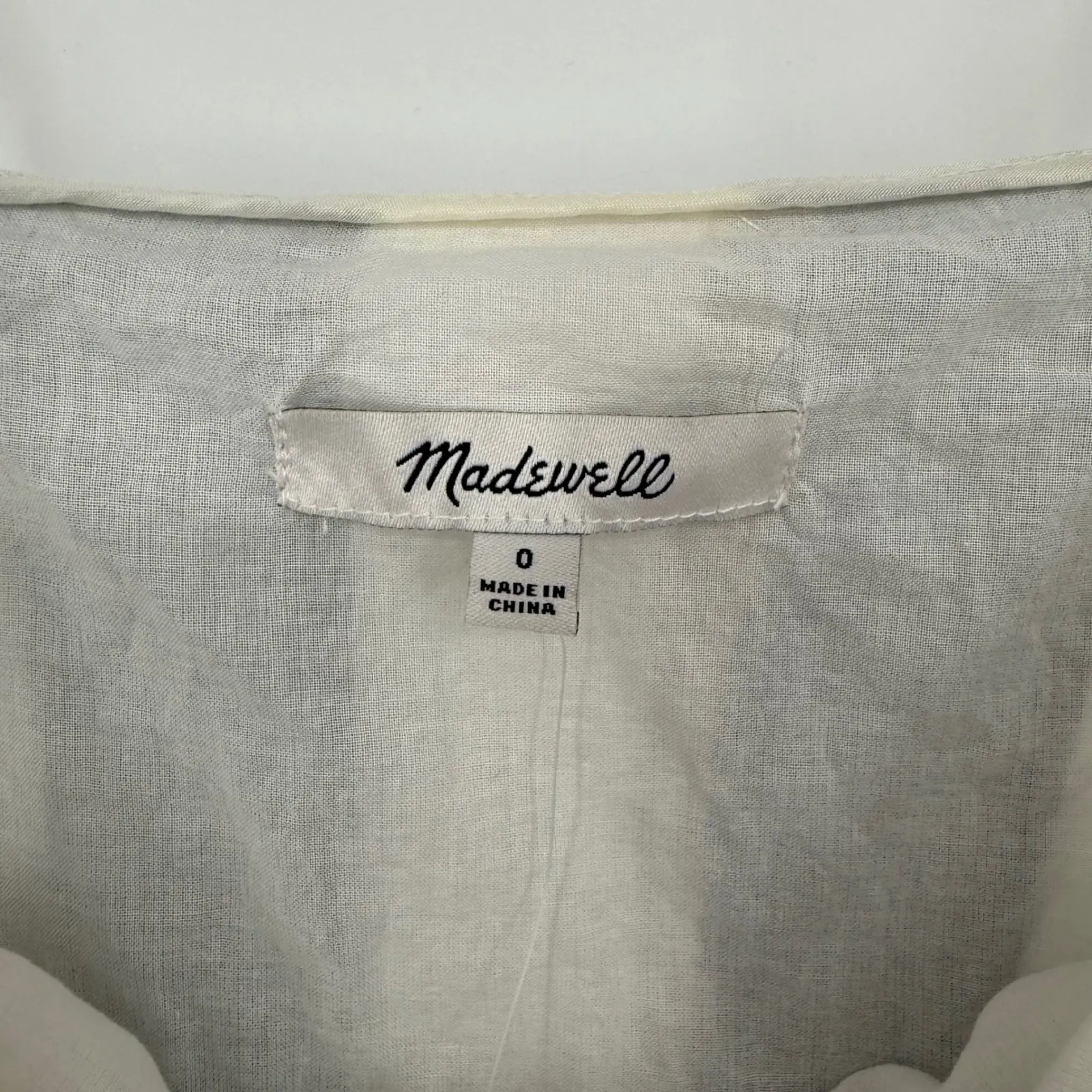 Madewell Pleated Midi Dress Linen Blend Overcast Size 0 - Image 7