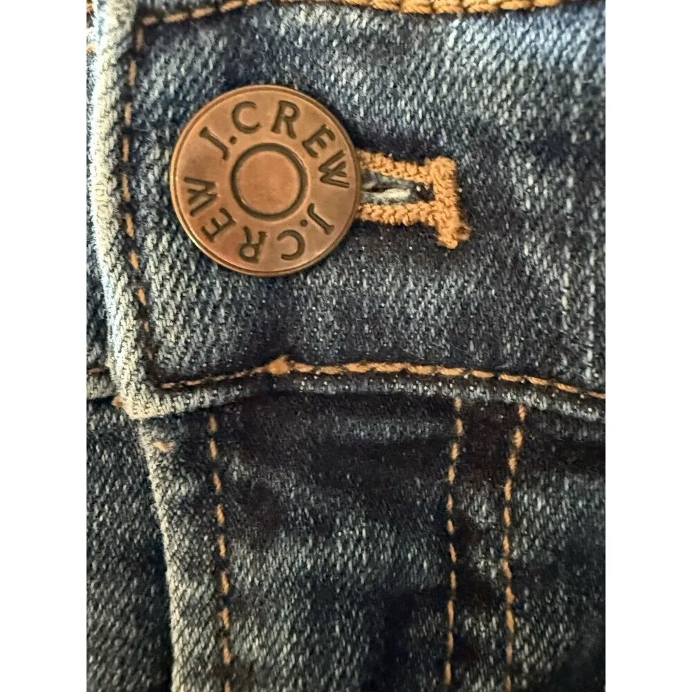 J.CREW High Rise Jeggings Medium Blue jean Zip Fly Skinny Stretch Knit 31 - Image 9