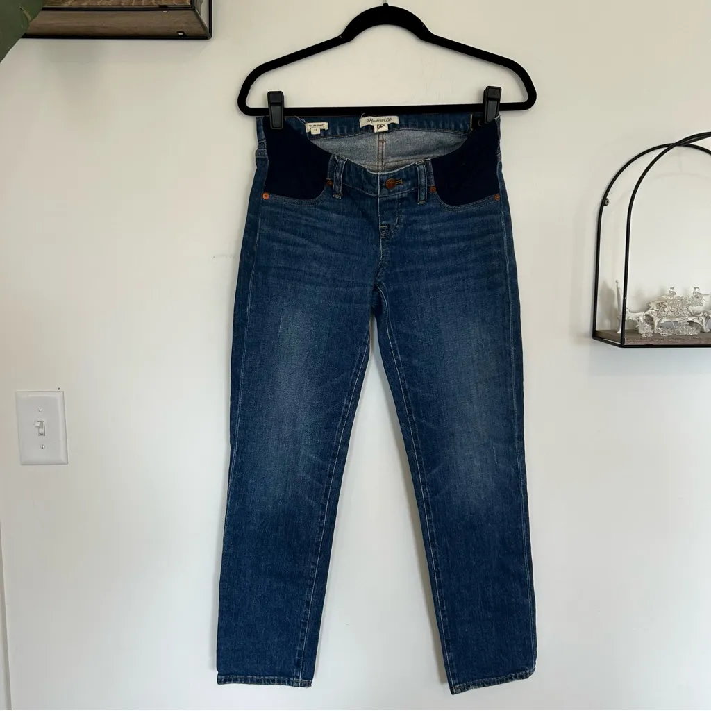 Madewell The Maternity Side-Panel Slim Boyjean: Adjustable Edition Size 26 - Image 3