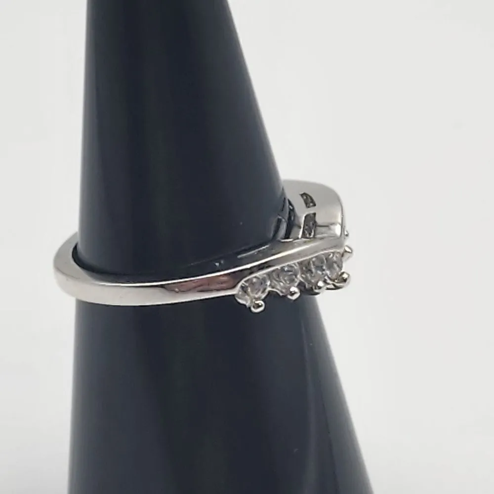 Nevada Silver Mine Silver Tone & CZ Ring (6) - Image 2