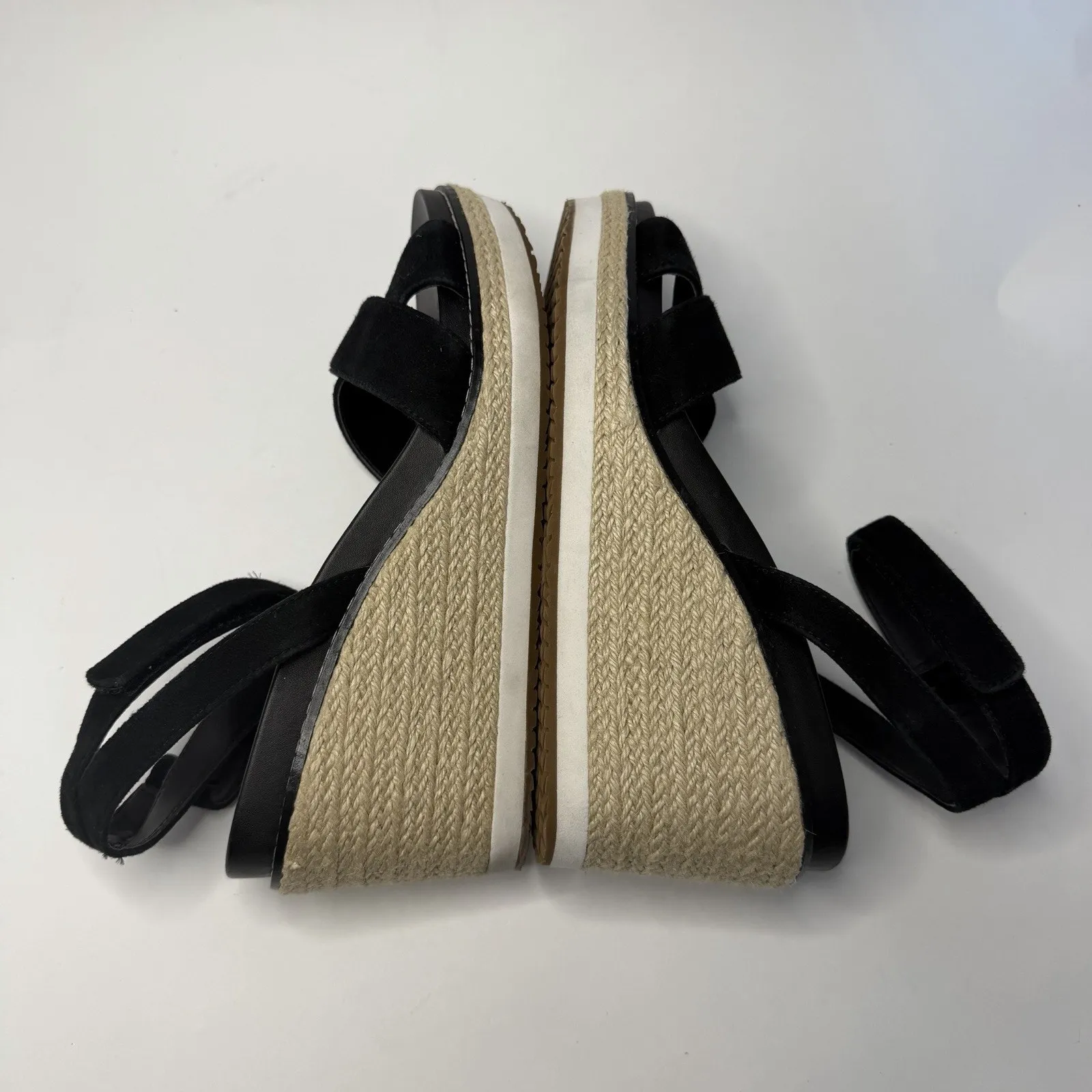 Cole Haan Cloud Feel Espadrille Wedge Black Size 7B Ankle Strap Adjustable - Image 12