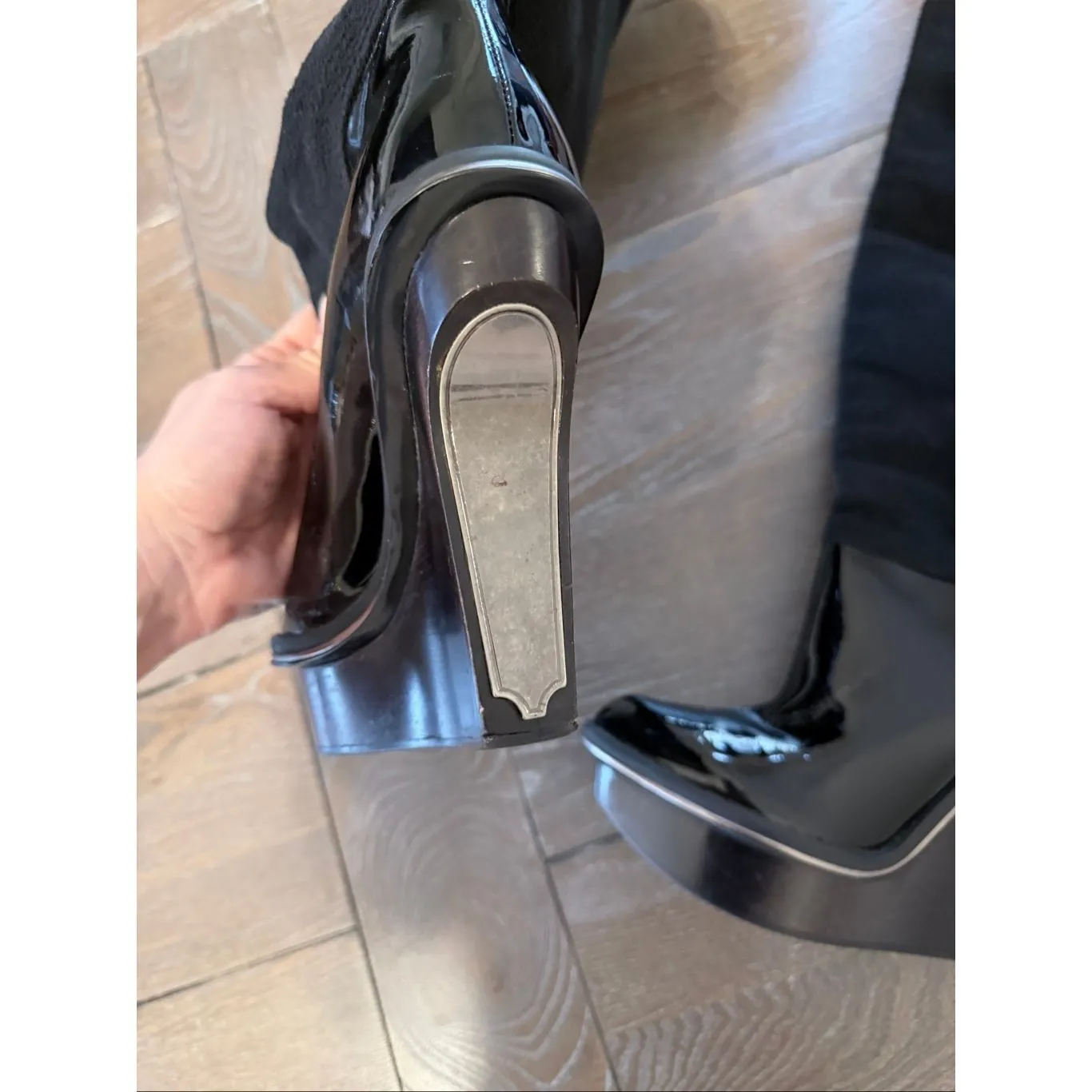 Stella McCartney Fleece Platform Boot in Black Size 36 / 5.5 - Image 4