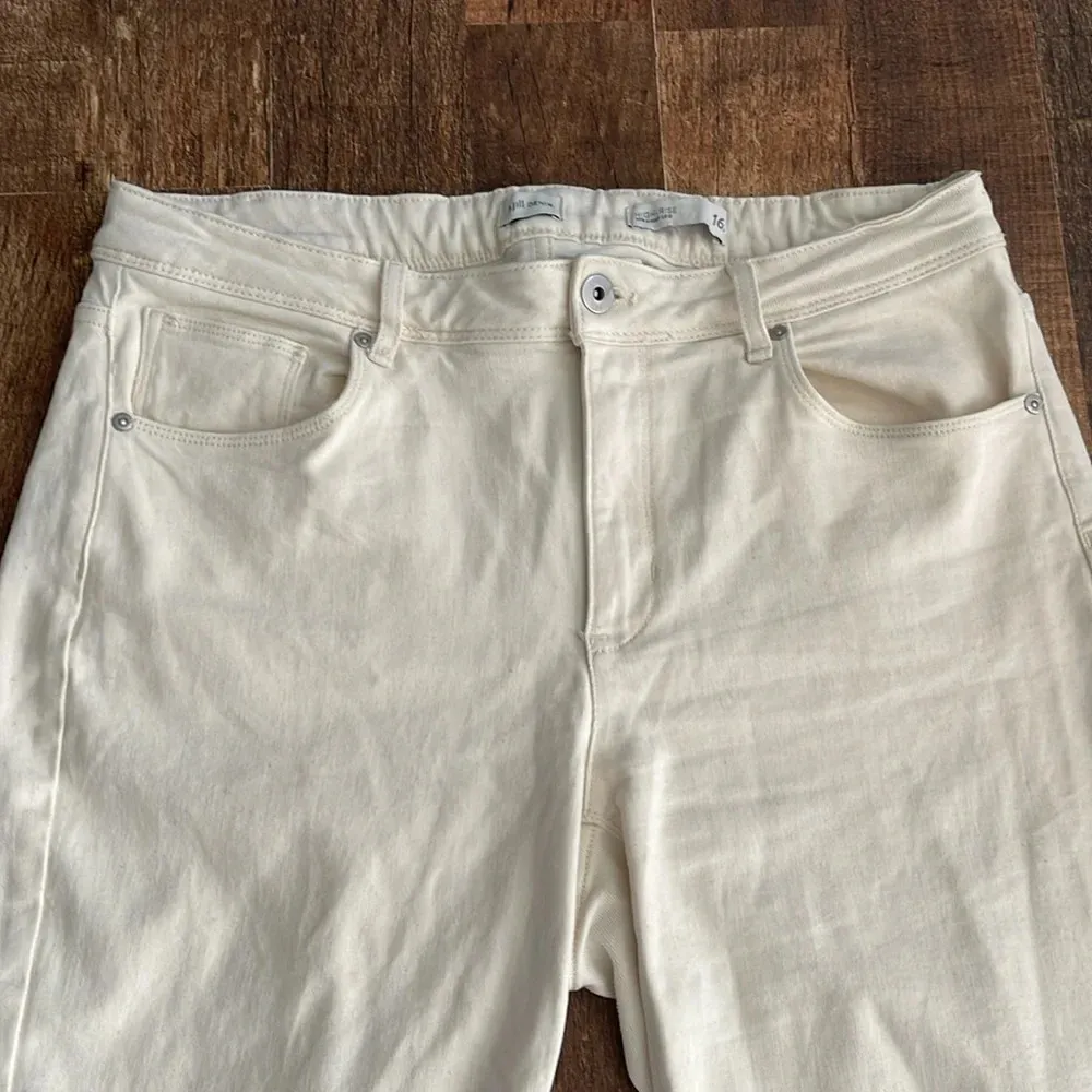 J. Jill Denim High Rise Straight Leg White Jeans - Image 6