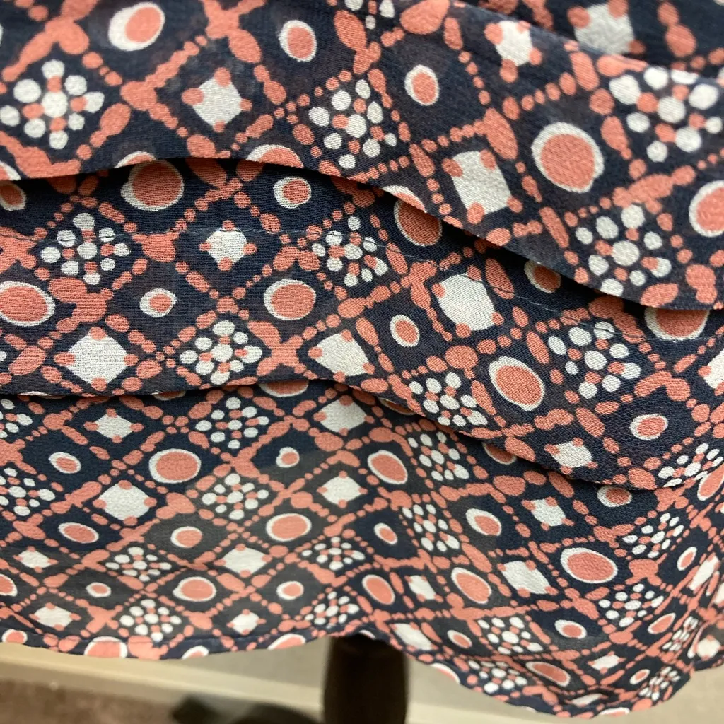 Loft Coral Geometric Halter Sleeveless Sheath Dress A85 - Image 6