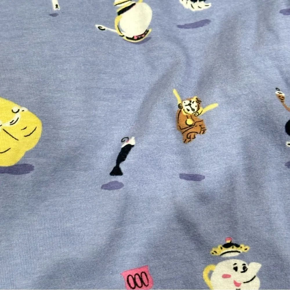 Munki Munki Beauty and the Beast Pajama Pants Capris Women’s Medium - Image 3