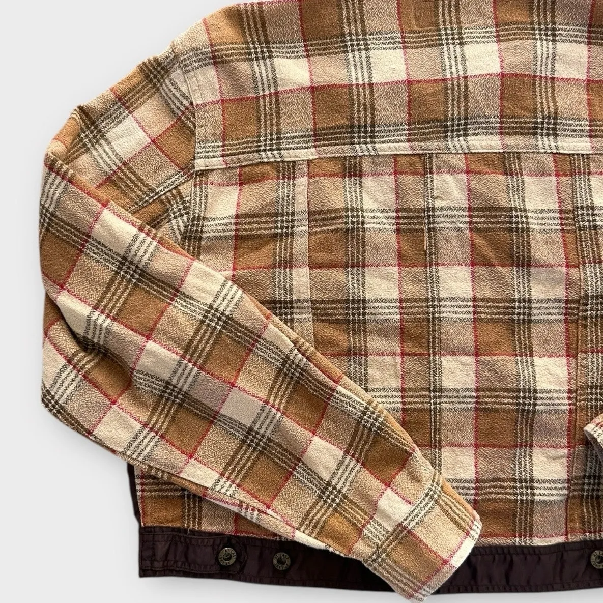 Vintage Y2K At Last Jeanswear Plaid Jacket | Rockabilly Grunge 70s Women’s Large Brown - Image 8