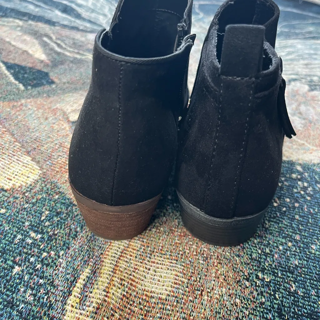 Circus by Sam Edelman Black Ankle Boots with Chunky Heel SZ 8 Zip Closure Casual - Image 7