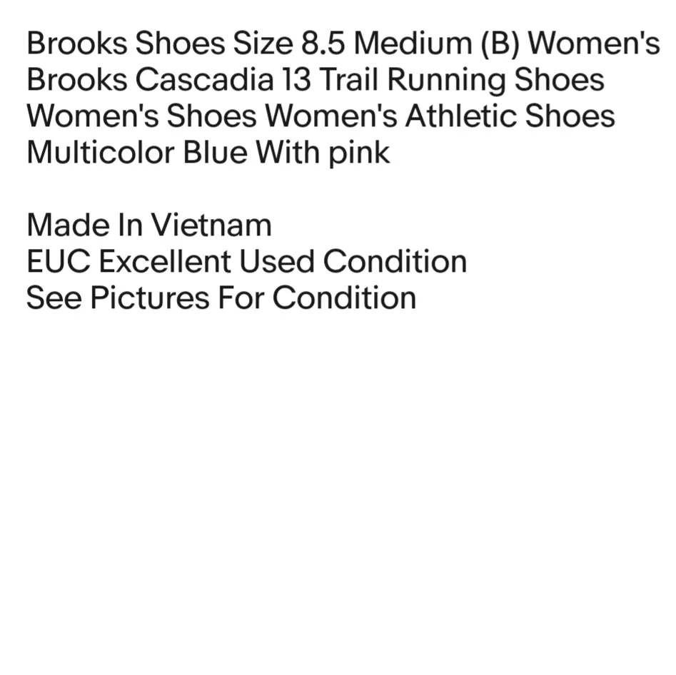 Brooks Shoes Size 8.5 Medium (B) Women's Brooks Cascadia 13 Trail Running Shoes Women's Shoes - Image 2