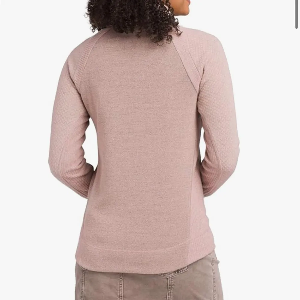 PrAna Brandie Pink (Light Mauve Heather) Wool Blend Sweater Size Medium - Image 12