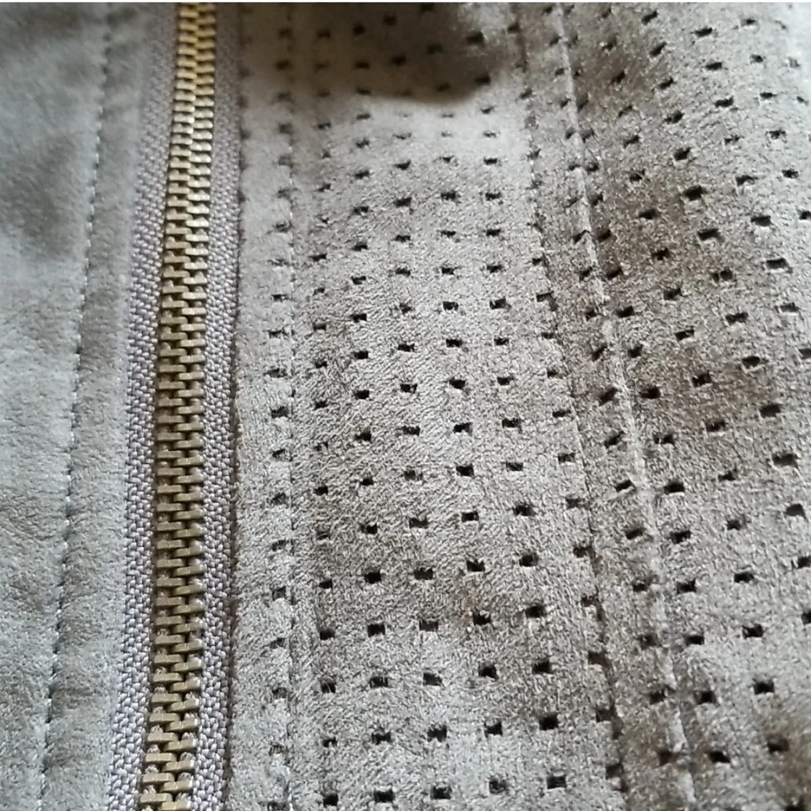 Anthropologie Vegan Suede Moto Gray Super Soft Jacket by Hei Hei Size: Medium - Image 7