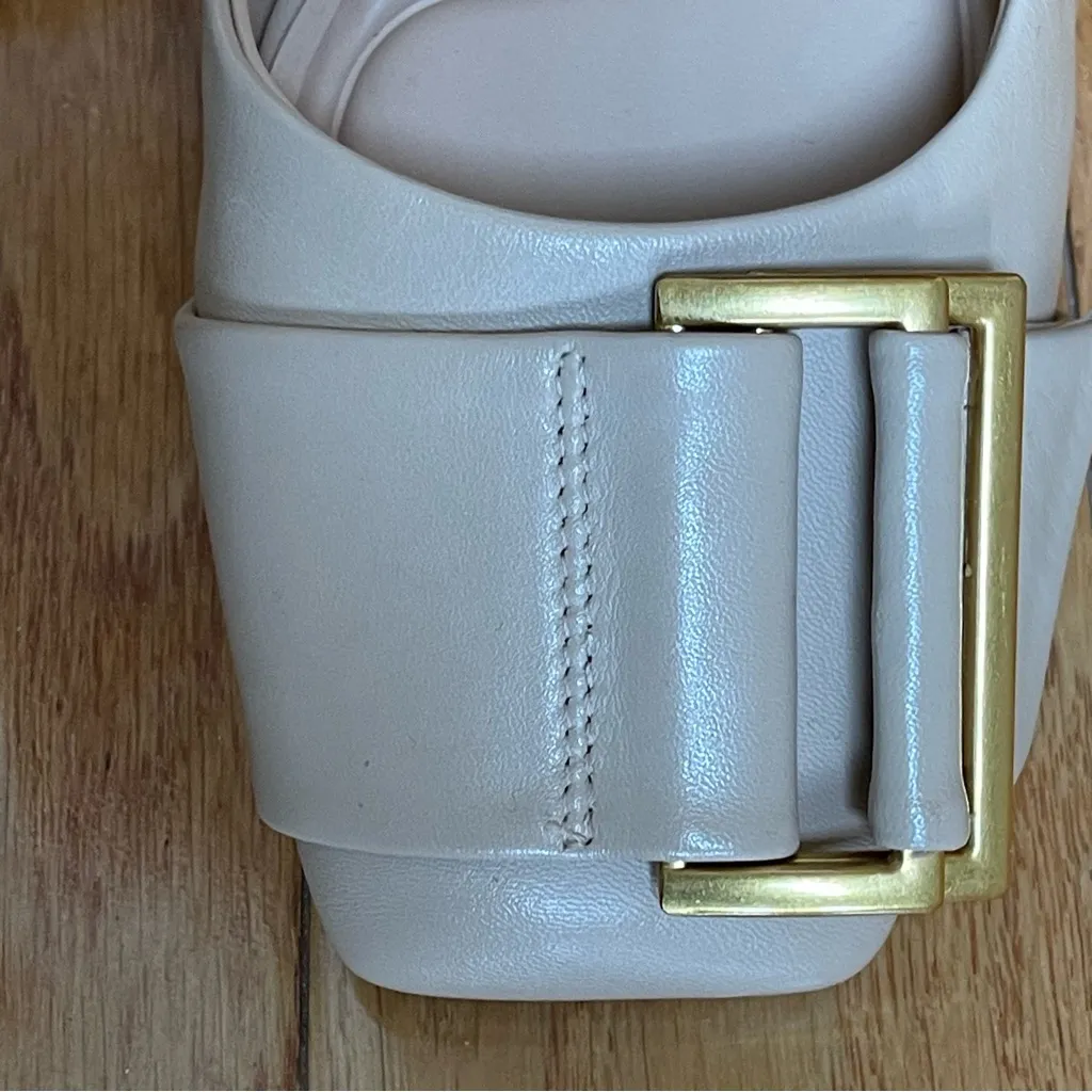 Franco Sarto Women's Classic Leather Ballet Flat Sling Backs Beige Sz 8 - Image 10