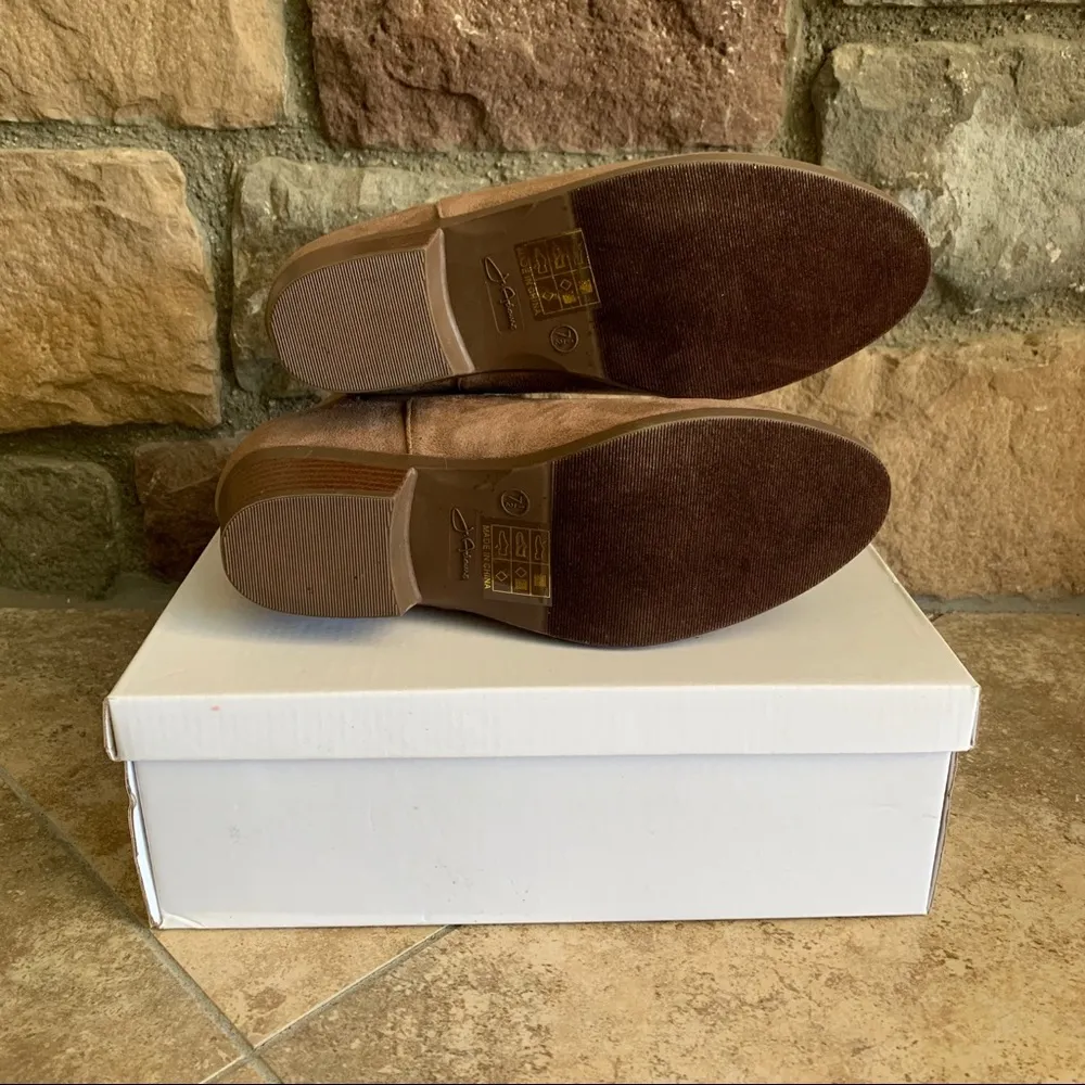 NEW IN BOX Brown Faux Suede Elastic Side Chelsea Ankle Bootie - Image 2