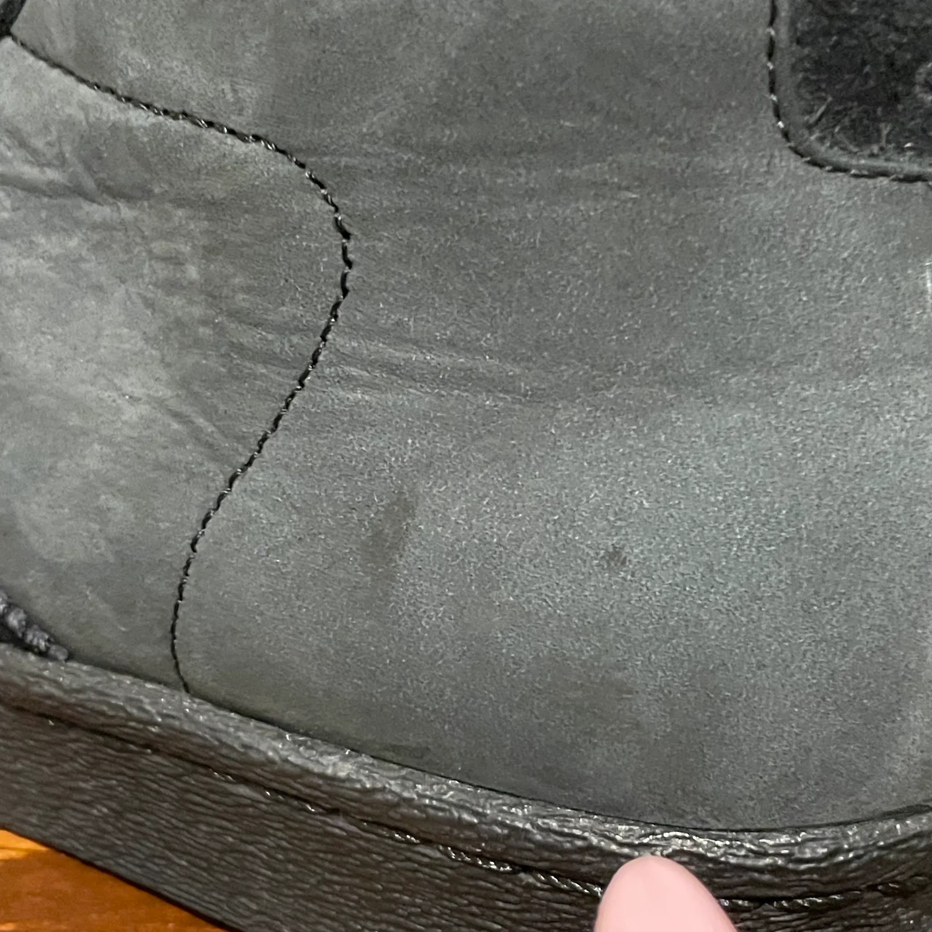 Pro Model Suede Superstar Metal Toe Midtop Sneakers Shoes Black Size 6.5 - Image 4