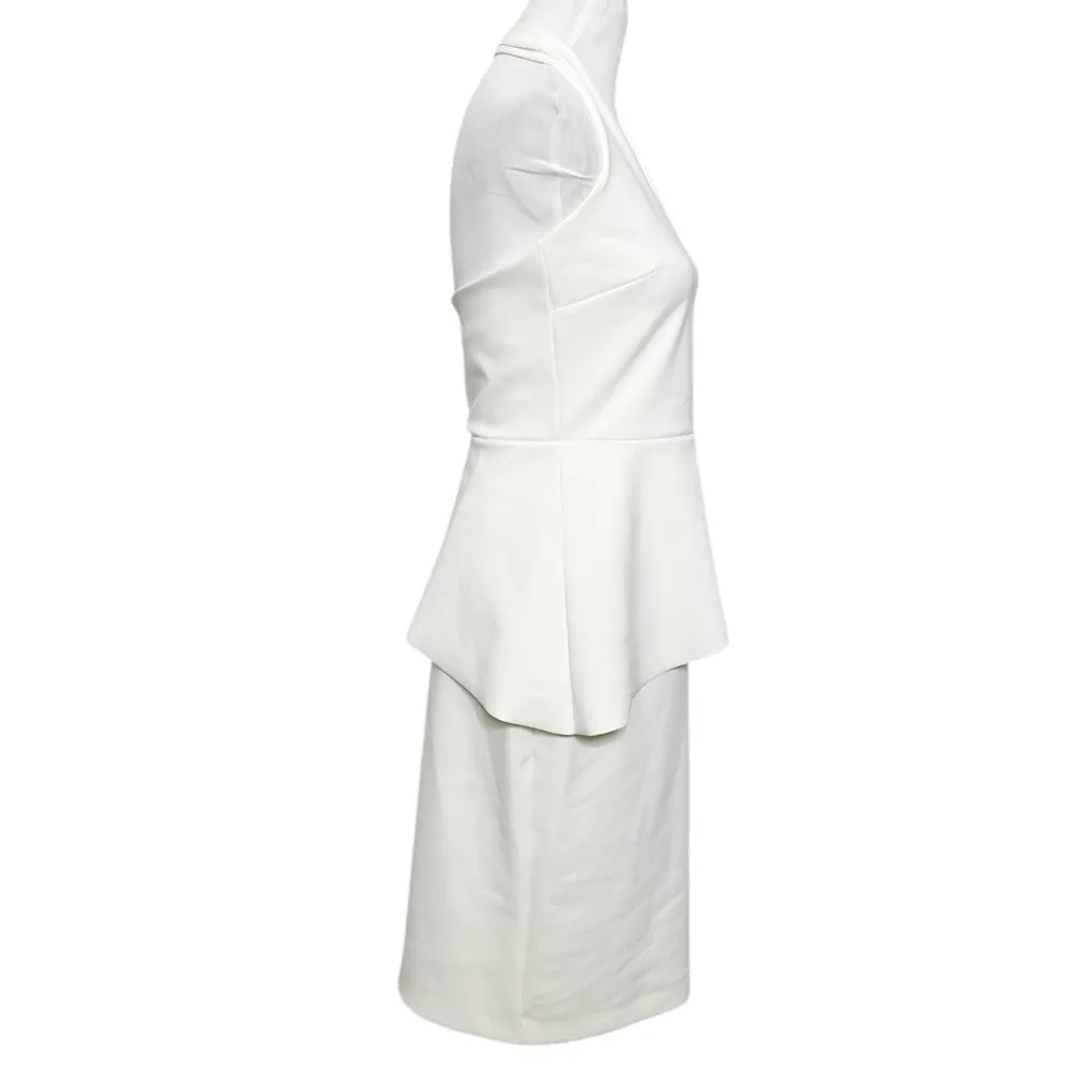 Chiara Boni La Petite Robe White Halter Peplum Dress Women’s Medium Cocktail - Image 5
