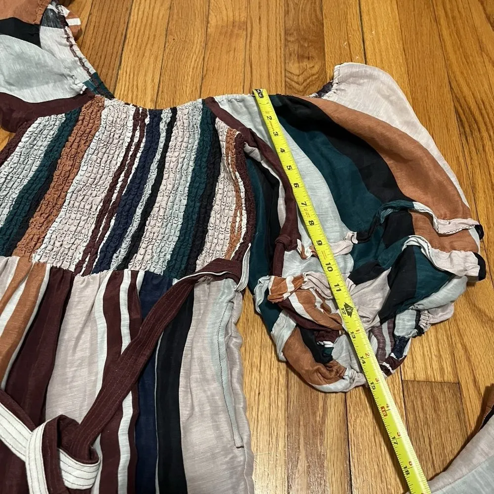 Apiece Apart Lagunitas Smock Striped Off Shoulder Jumpsuit Size‎ 4 - Image 13