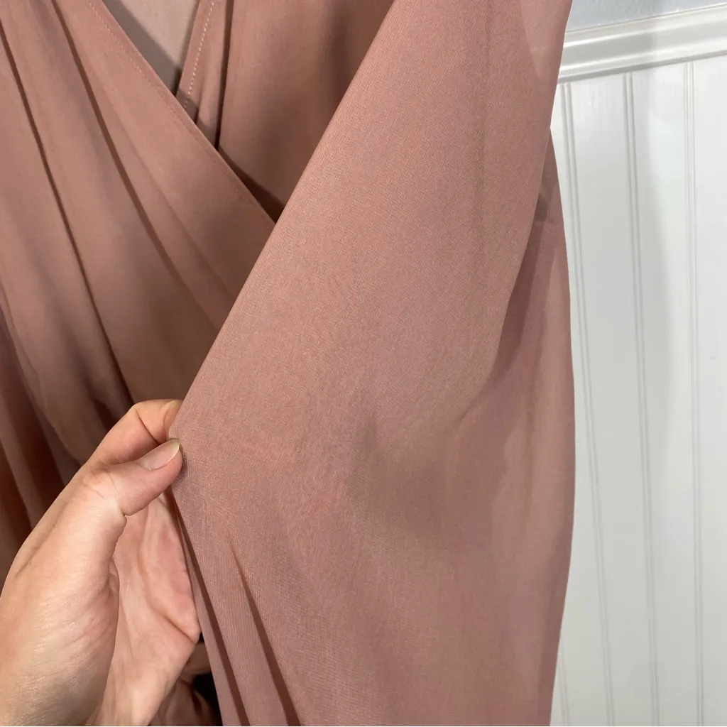 Ivy‎ City Co Andie Maxi Dress In Dusty Rose Faux Wrap size medium Pink - Image 5